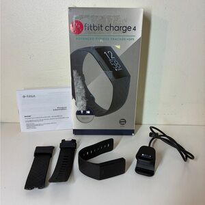 Fitbit Charge 4 Advanced Fitness Tracker + GPS Heart Rate Monitor Black READ